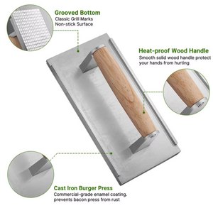 Peso de hambúrguer premium – Para hambúrgueres perfeitos todas as vezes!