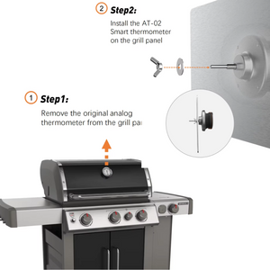 Termómetro de temperatura Ai BBQ + App móvel gratuita