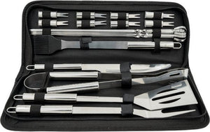 Conjunto de 18 peças - Ferramentas de BBQ em aço inoxidável