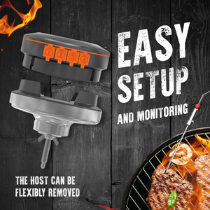 Termómetro de temperatura Ai BBQ + App móvel gratuita