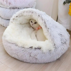 CozyCave™ - Cama de Peluche Suave para Animais de Estimação