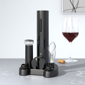 Saca-Rolhas Elétrico Automático - Abridor de Vinho Recarregável USB com Cortacápsulas
