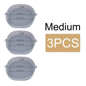 ChefFlex – Recipientes de silicone reutilizáveis para fritadeira de ar