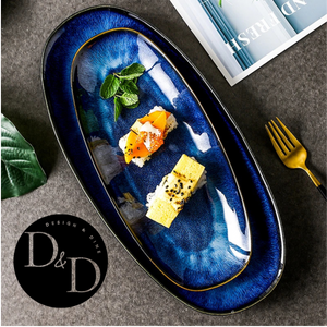 Pratos de servir azul celeste - Estilo japonês