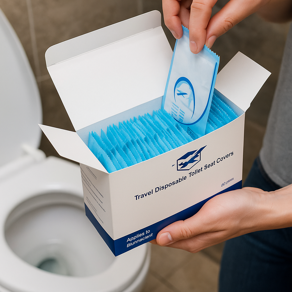Cobrimentos descartáveis para sanitas, higiénicos e portáteis