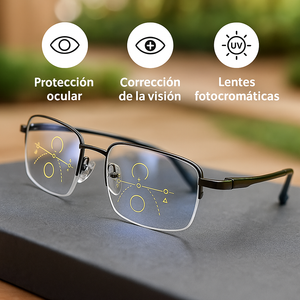 Óculos Progressivos Inteligentes com Lentes Fotocromáticas