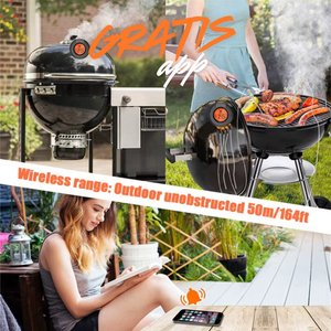 Termómetro de temperatura Ai BBQ + App móvel gratuita