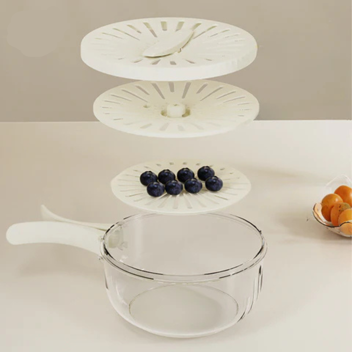 Fruitainer 1+1 Grátis - Enjuagar, transportar e armazenar