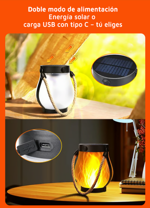 LlamaViva | Lanterna com Efeito de Fogo Realista