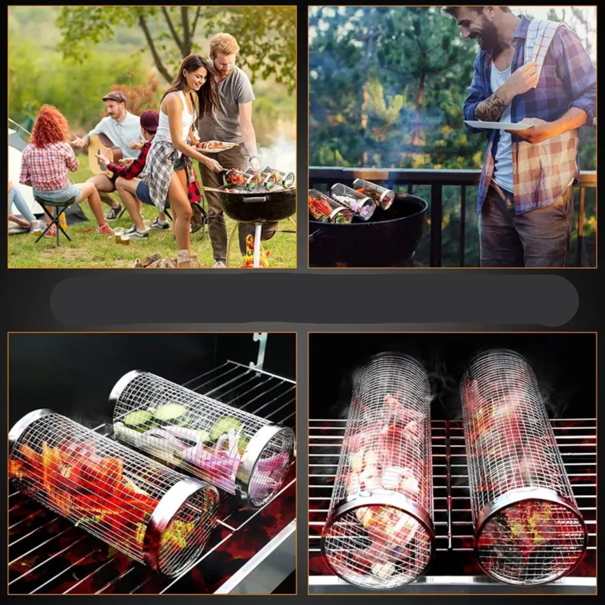 Cesta para BBQ - Não mais alimentos a cair pela grelha