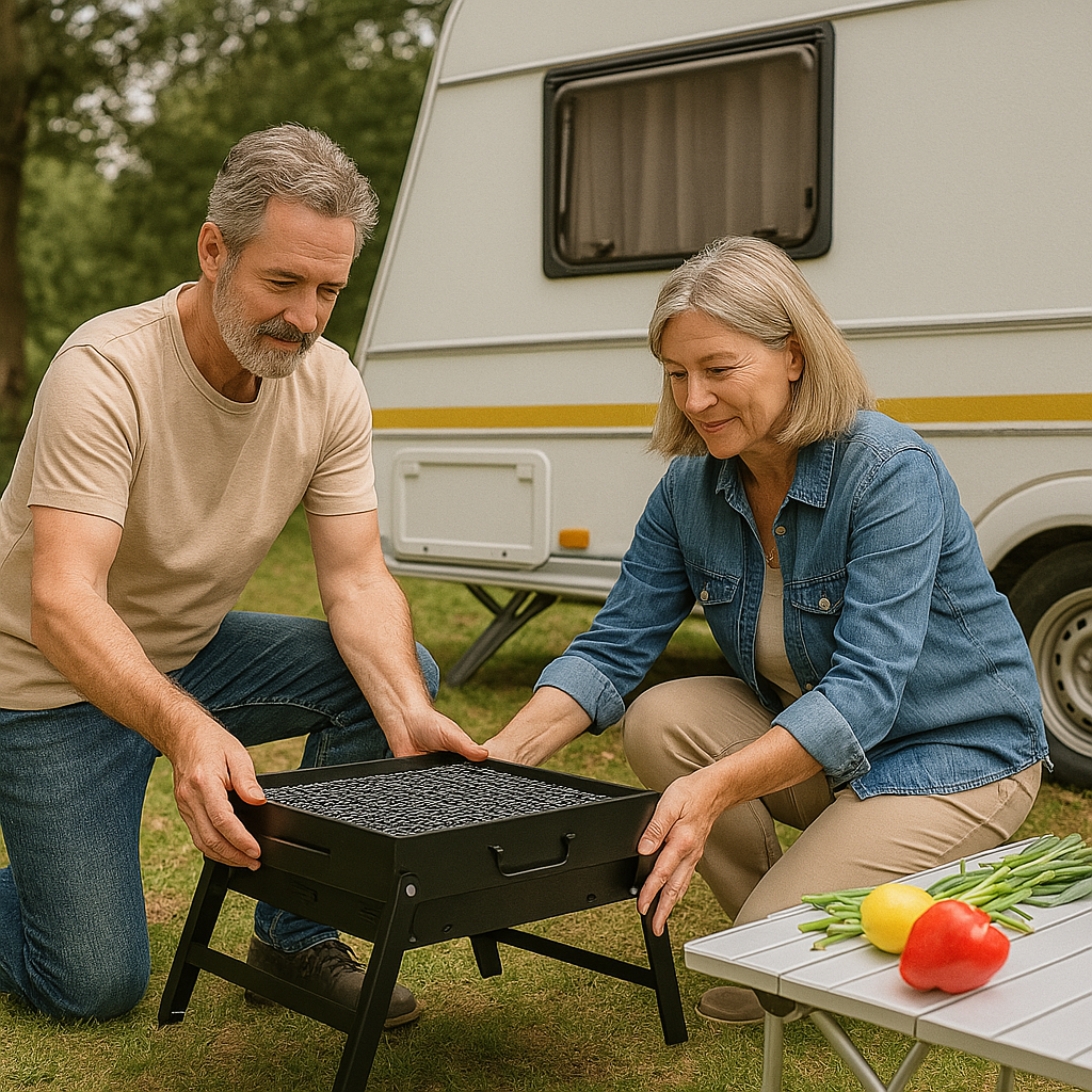 GrillMate - Churrasqueira de viagem dobrável
