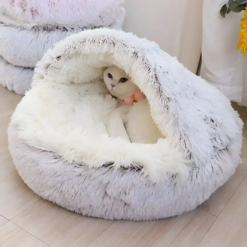 CozyCave™ - Cama de Peluche Suave para Animais de Estimação