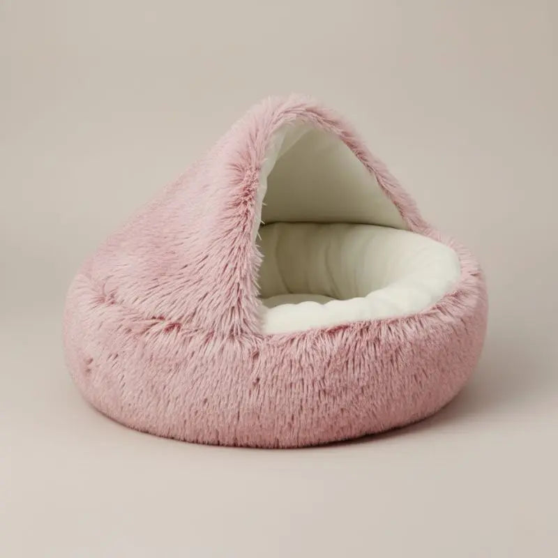 CozyCave™ - Cama de Peluche Suave para Animais de Estimação