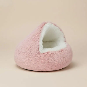 CozyCave™ - Cama de Peluche Suave para Animais de Estimação