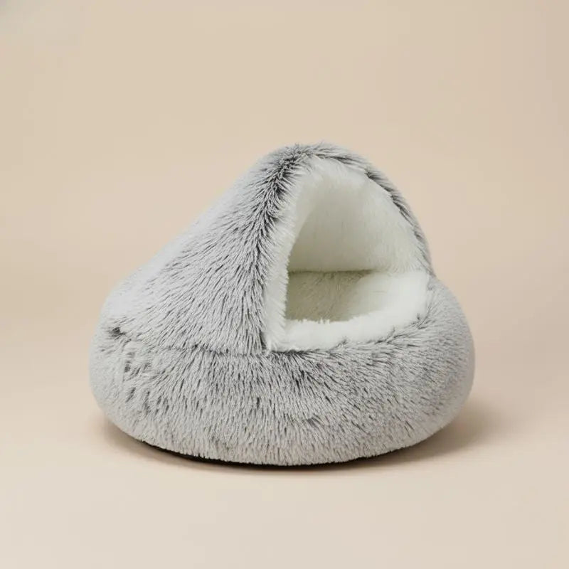 CozyCave™ - Cama de Peluche Suave para Animais de Estimação