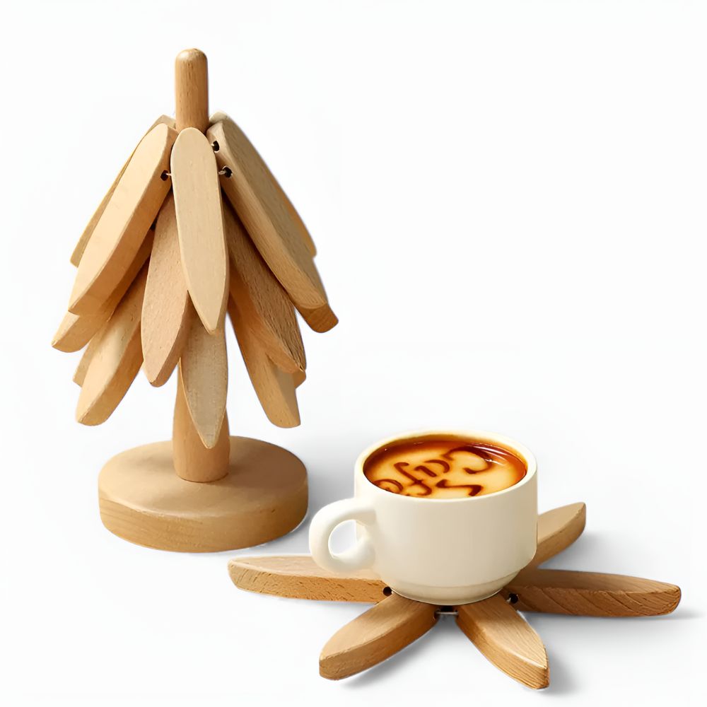 Trivetes de Madeira Dobráveis | Conjunto de 3 Peças