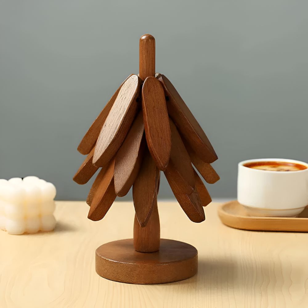 Trivetes de Madeira Dobráveis | Conjunto de 3 Peças