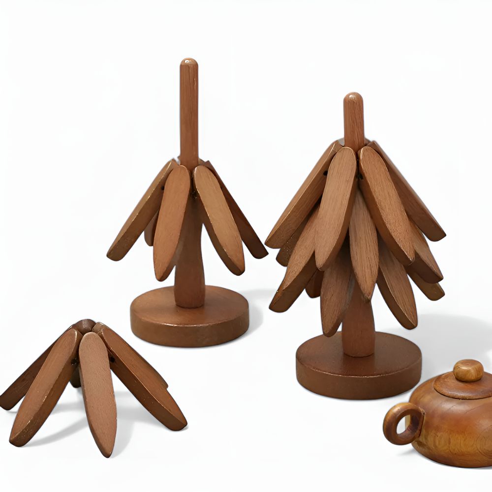 Trivetes de Madeira Dobráveis | Conjunto de 3 Peças