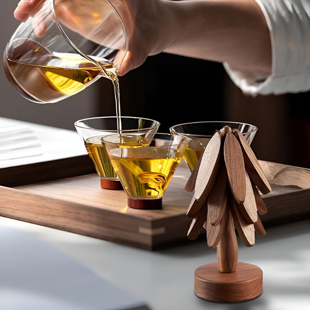 Trivetes de Madeira Dobráveis | Conjunto de 3 Peças