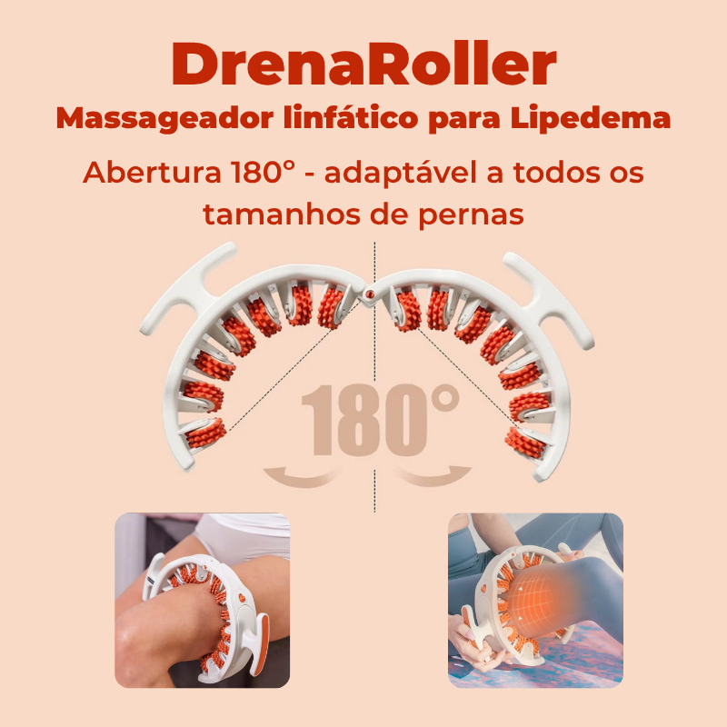 Drena Roller – Massajador Linfático para Lipedema e Celulite