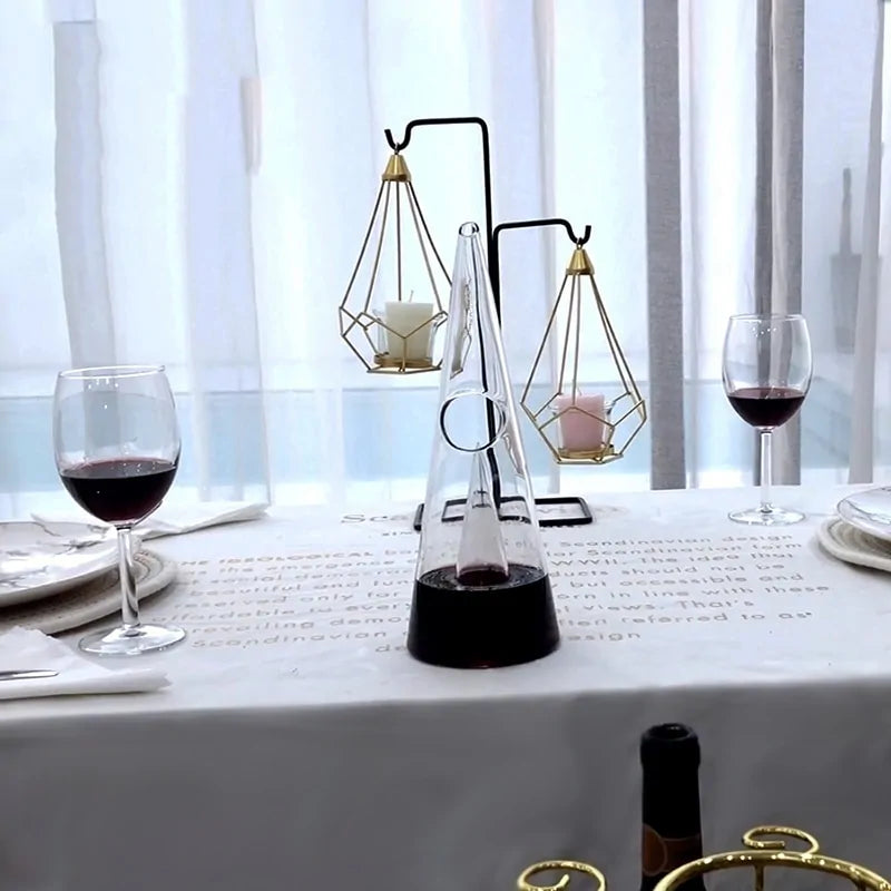 PirâmideCristal | Decantador de Vinho Transparente