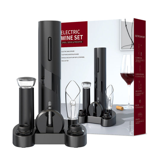 Saca-Rolhas Elétrico Automático - Abridor de Vinho Recarregável USB com Cortacápsulas