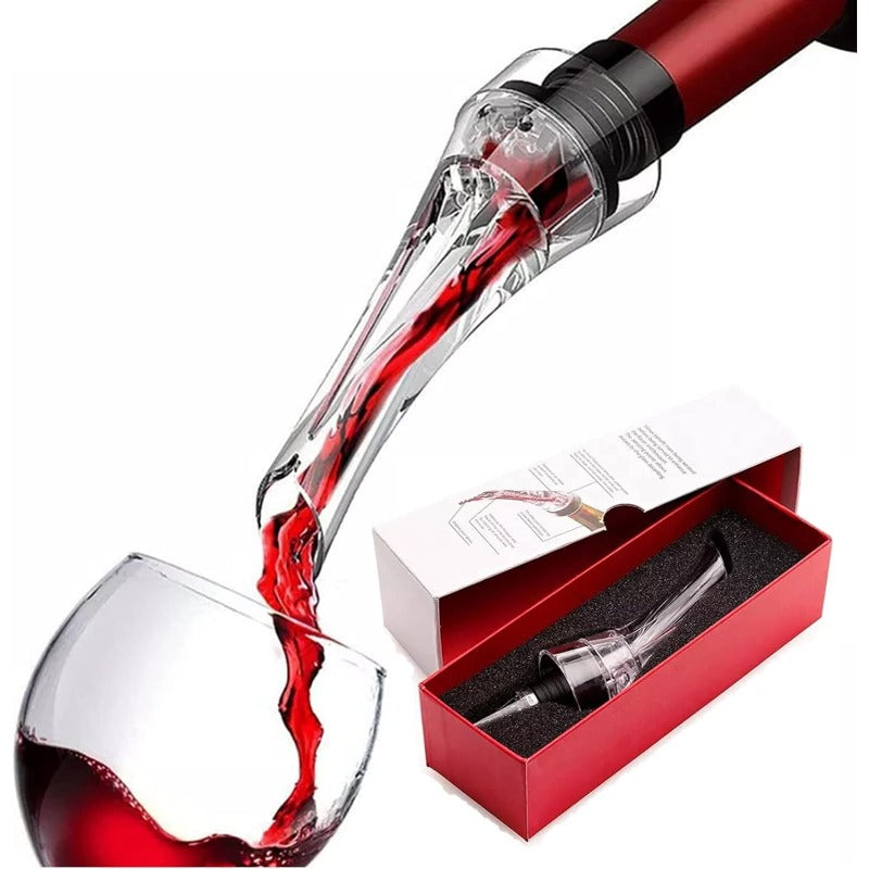 Decantador Aireador de Vinho Instantâneo - Vertedor Antigoteo Oxigenador Profissional