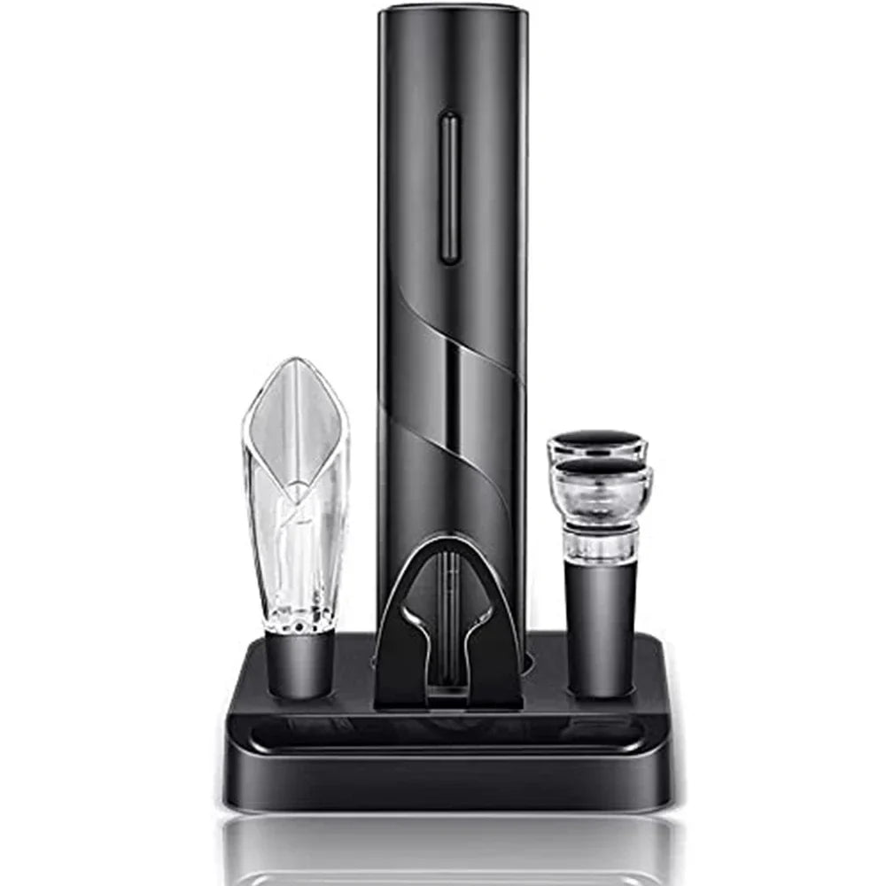 Saca-Rolhas Elétrico Automático - Abridor de Vinho Recarregável USB com Cortacápsulas