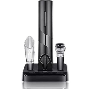 Saca-Rolhas Elétrico Automático - Abridor de Vinho Recarregável USB com Cortacápsulas