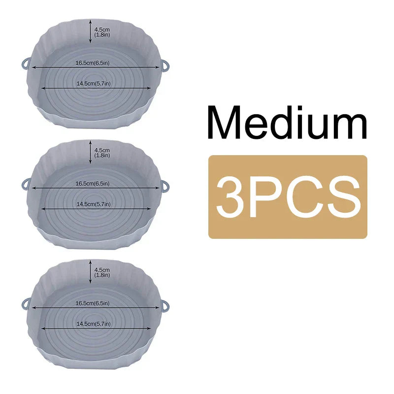 ChefFlex – Recipientes de silicone reutilizáveis para fritadeira de ar