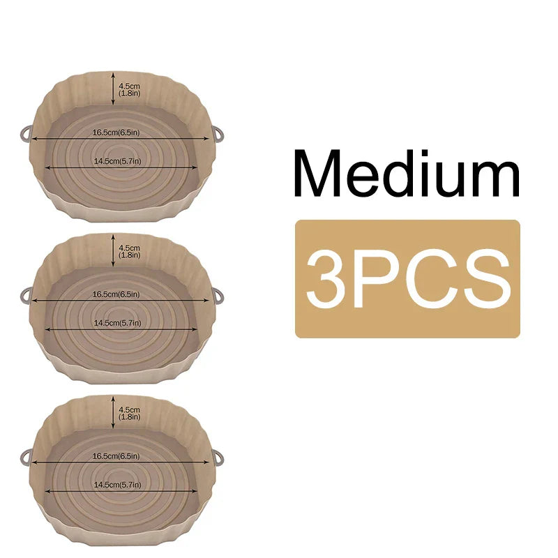 ChefFlex – Recipientes de silicone reutilizáveis para fritadeira de ar