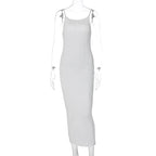 Adriana | Sleeveless Textured High-Neck Midi Dress