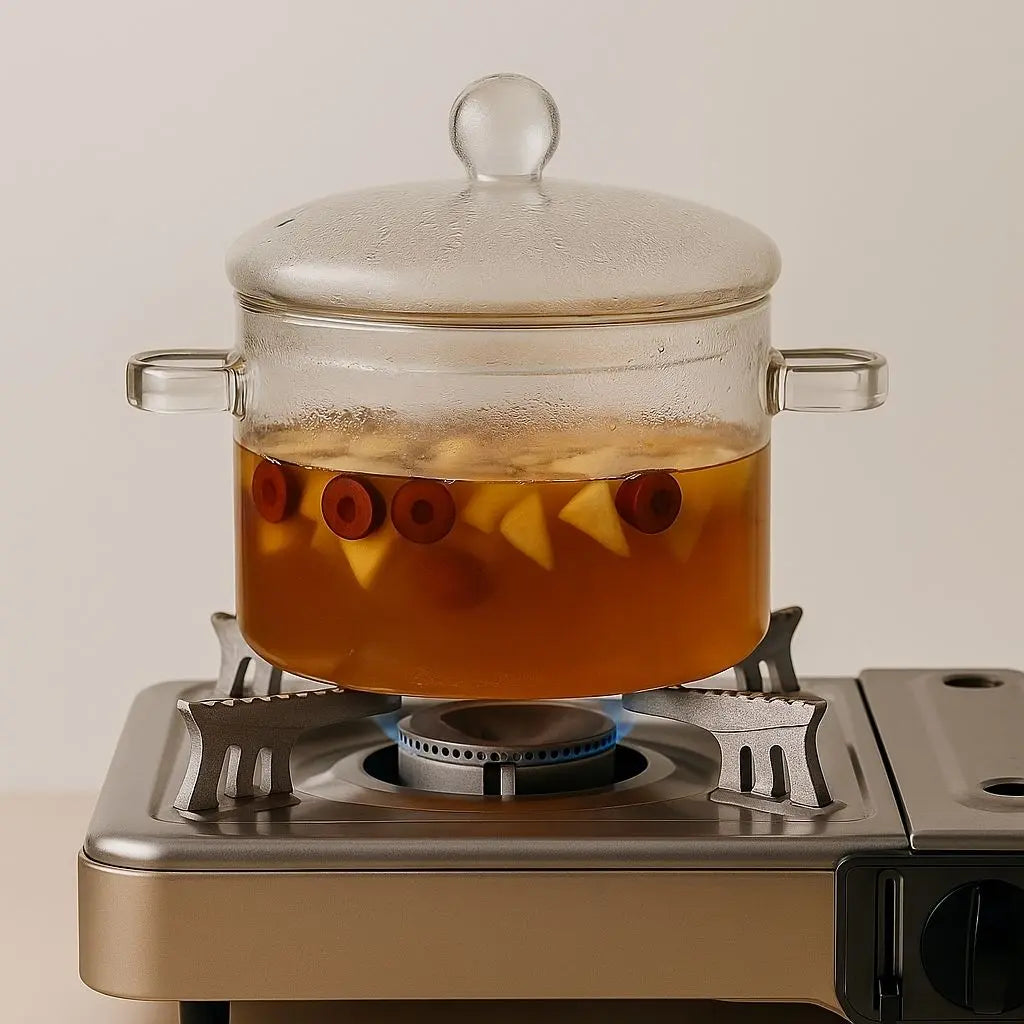 Olla de Cozinha de Vidro Miles – Olla de Sopa de Borosilicato Transparente