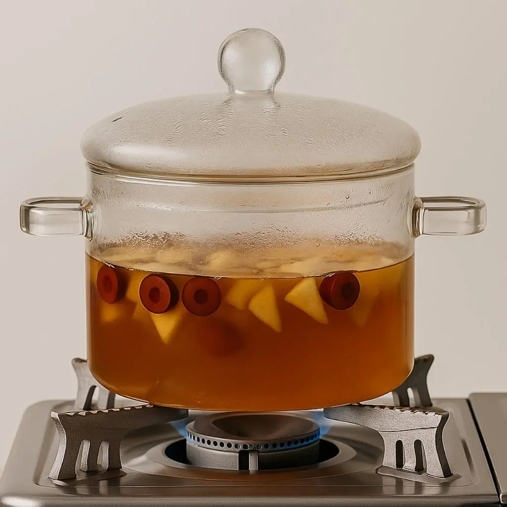 Olla de Cozinha de Vidro Miles – Olla de Sopa de Borosilicato Transparente
