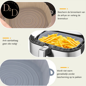 ChefFlex – Recipientes de silicone reutilizáveis para fritadeira de ar