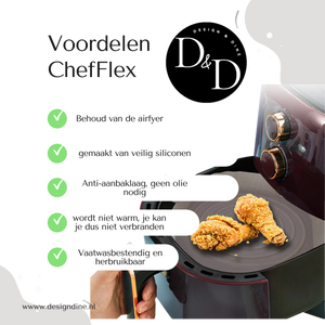 ChefFlex – Recipientes de silicone reutilizáveis para fritadeira de ar