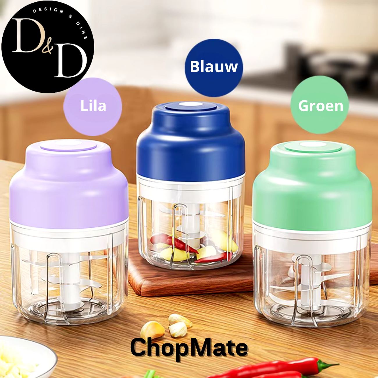 ChopMate – Mini picadora elétrica de legumes