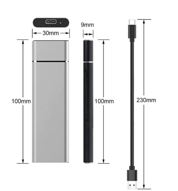 Disco Rígido Externo 8TB Portátil, Alta Velocidade
