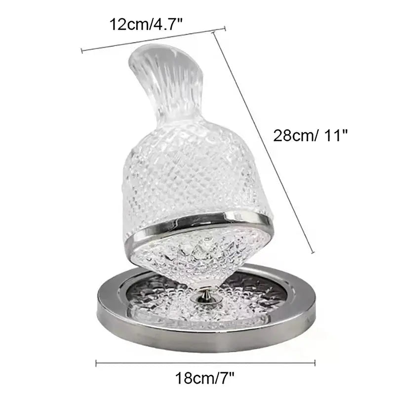 Conjunto de Decantador e Copo de Cristal de Luxo 360° - 1500ml