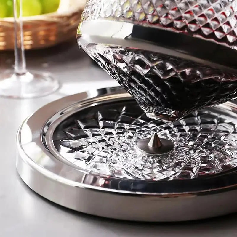 Conjunto de Decantador e Copo de Cristal de Luxo 360° - 1500ml
