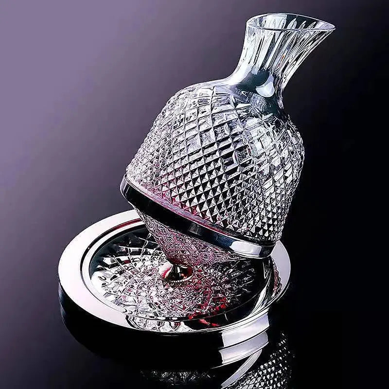 Conjunto de Decantador e Copo de Cristal de Luxo 360° - 1500ml