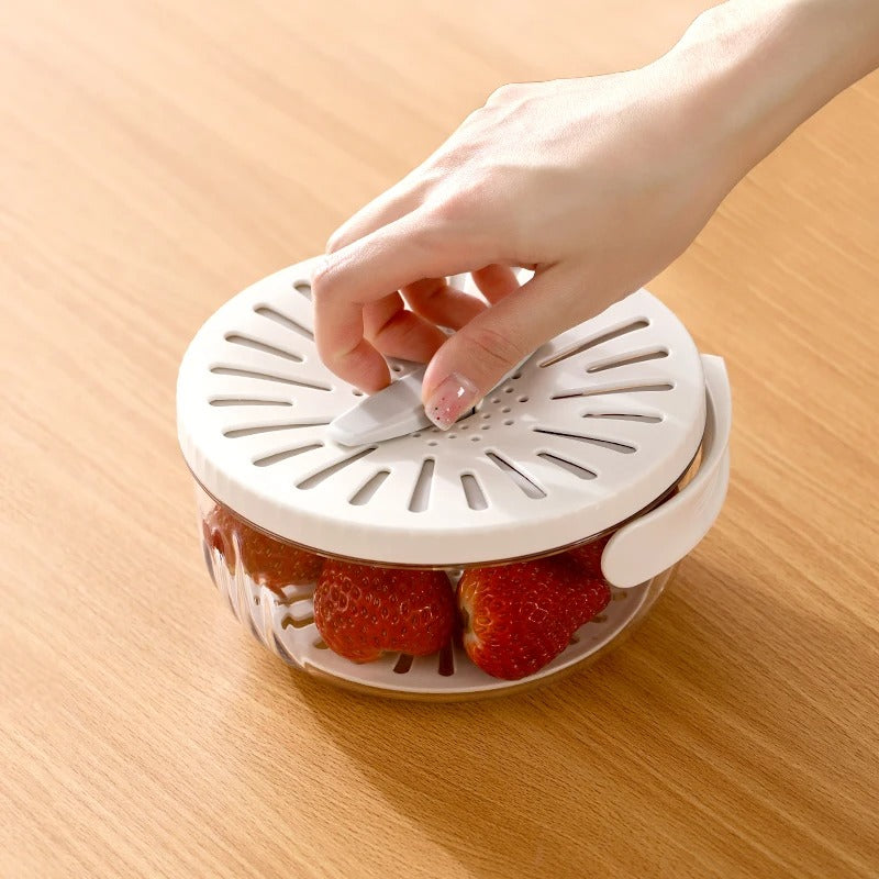 Fruitainer 1+1 Grátis - Enjuagar, transportar e armazenar