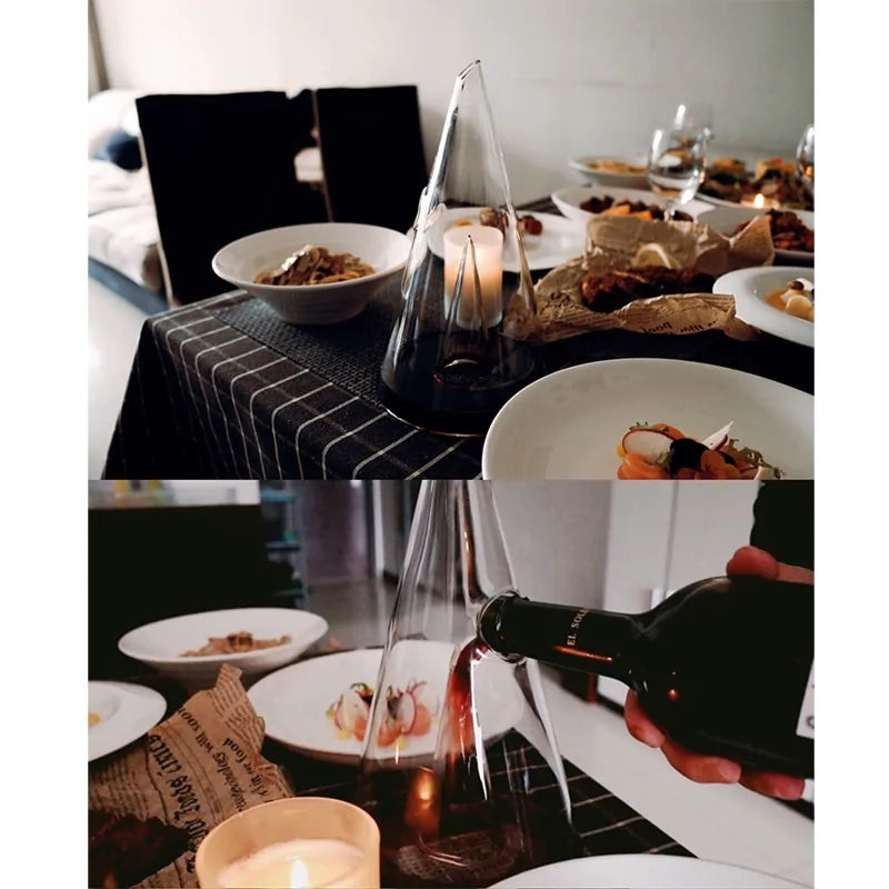 PirâmideCristal | Decantador de Vinho Transparente